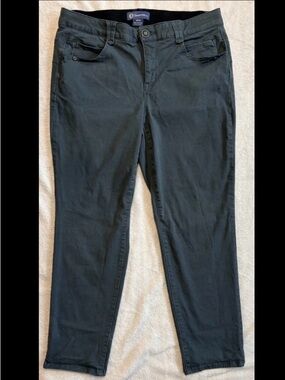 Democracy "Ab"solution Straight Leg Jeans 16 Plus Gray Charcoal Denim Pants